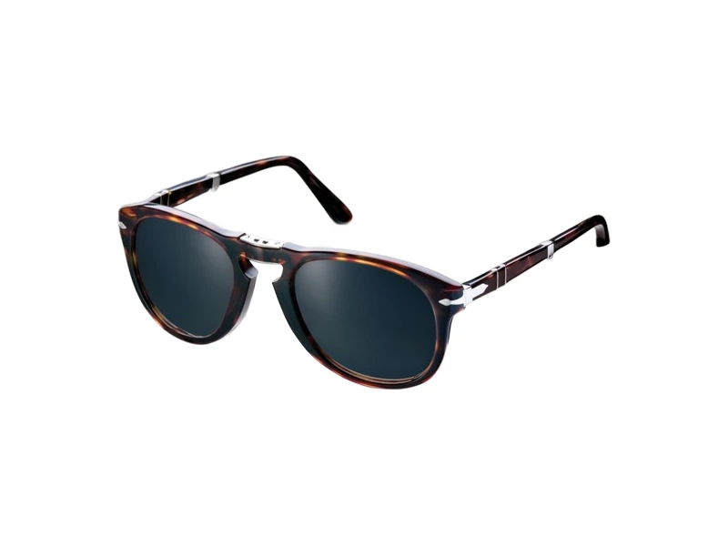 Echte faltbare Persol-Sonnenbrille mit vollständigem Rahmen und Bügeln