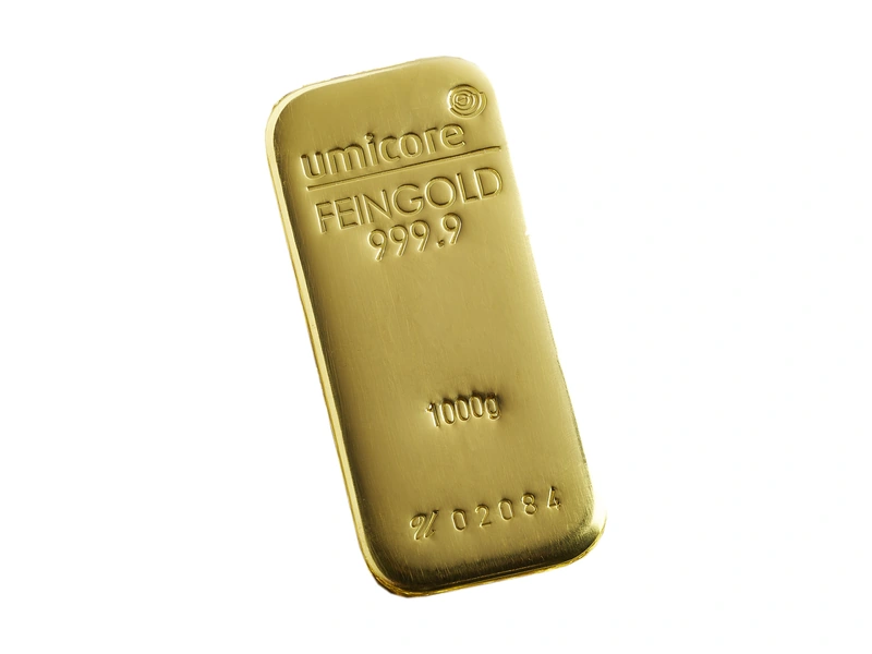 Umicore-Goldbarren mit einem Kilogramm Feingold