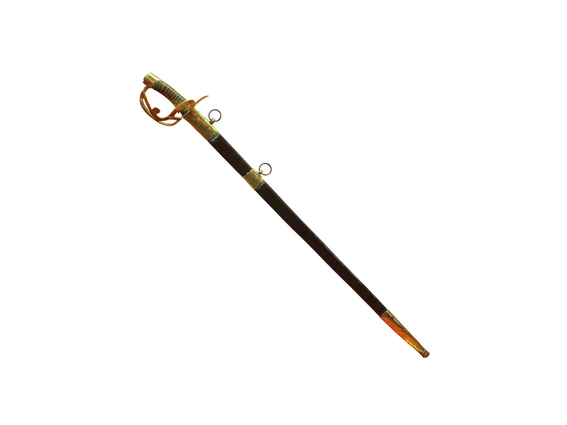 Schwerer Kavalleriesäbel um 1790 mit originaler Lederscheide